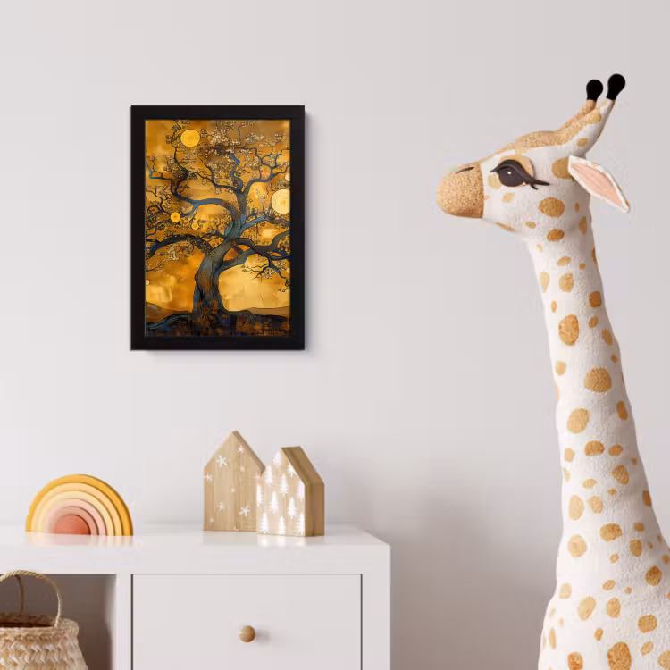 Poster met lijst - Boom - Levensboom - Abstract - Goud — 5