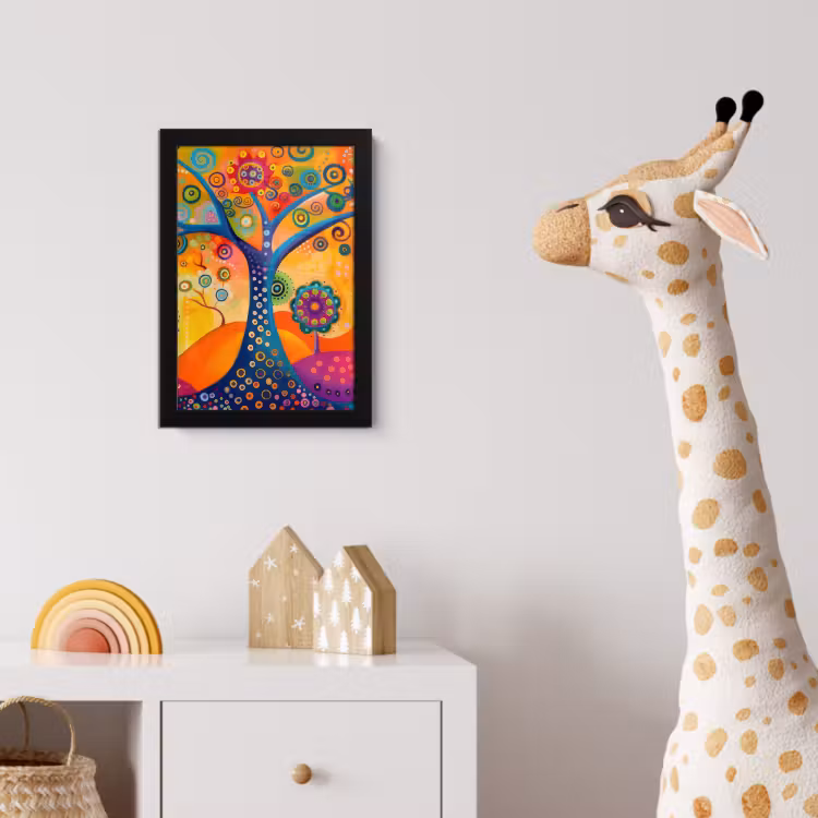 Poster met lijst - Boom - Levensboom - Abstract - Kleurrijk — 5