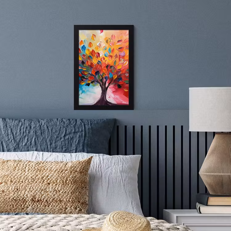 Poster met lijst - Boom - Levensboom - Kleurrijk - Abstract — 4