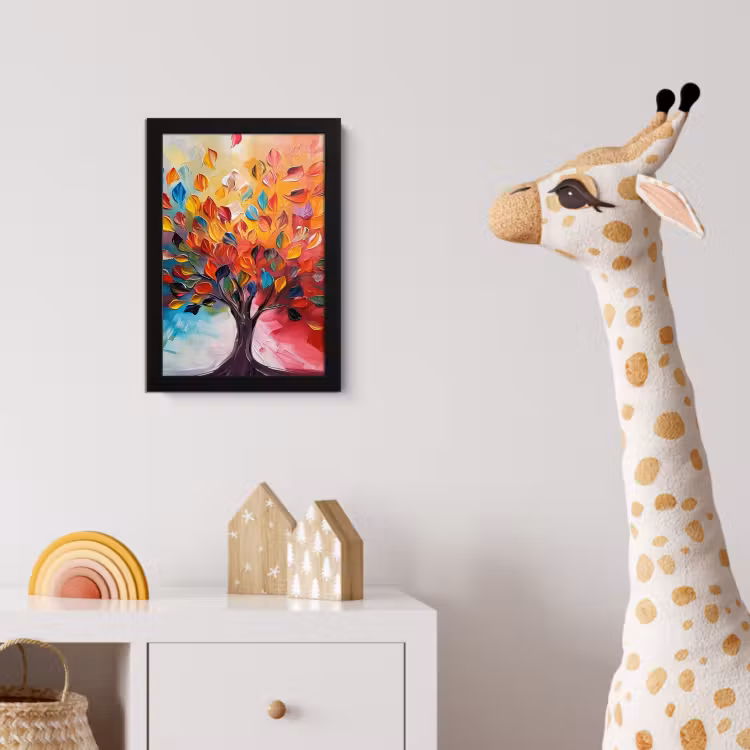 Poster met lijst - Boom - Levensboom - Kleurrijk - Abstract — 5