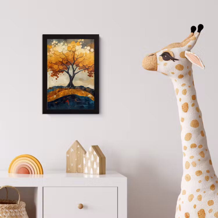 Poster met lijst - Boom - Natuur - Goud - Modern — 5