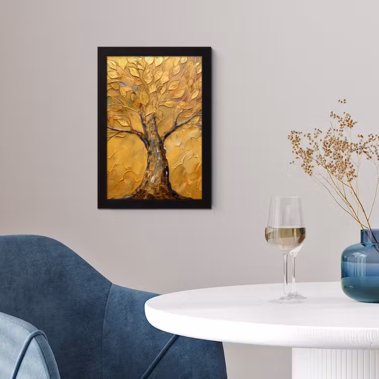 Poster met lijst - Goud - Boom - Abstract - Modern — 2
