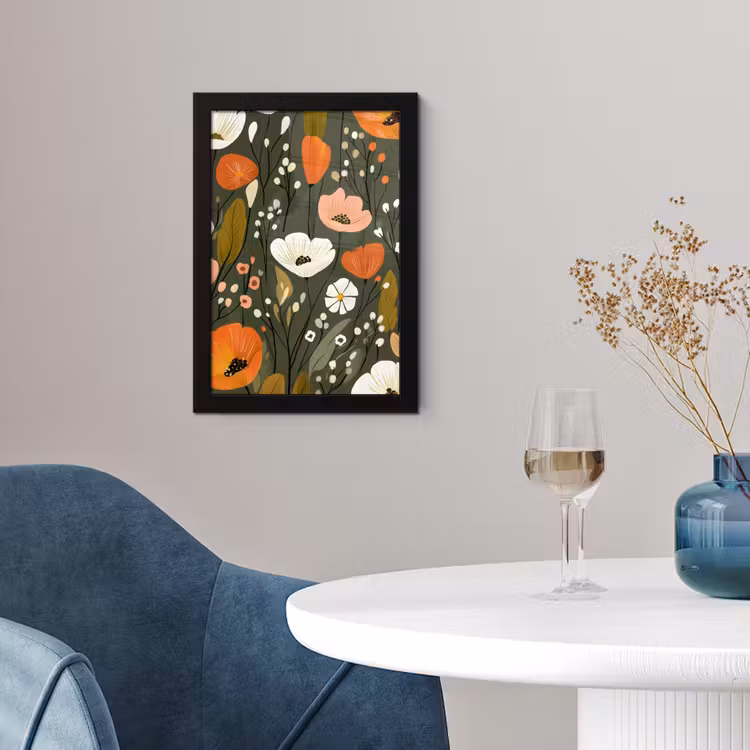 Poster met lijst - Bloemen - Illustratie - Groen — 2