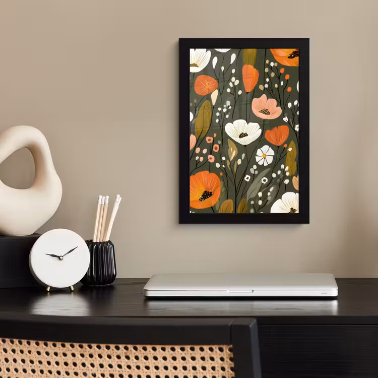 Poster met lijst - Bloemen - Illustratie - Groen — 3