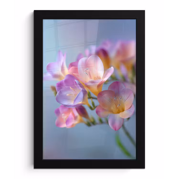 Poster met lijst - Bloemen - Paars - Overloop - Meeldraden — 1