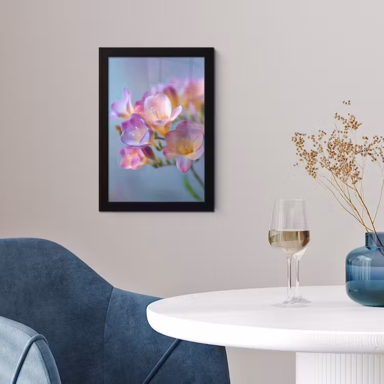 Poster met lijst - Bloemen - Paars - Overloop - Meeldraden — 2