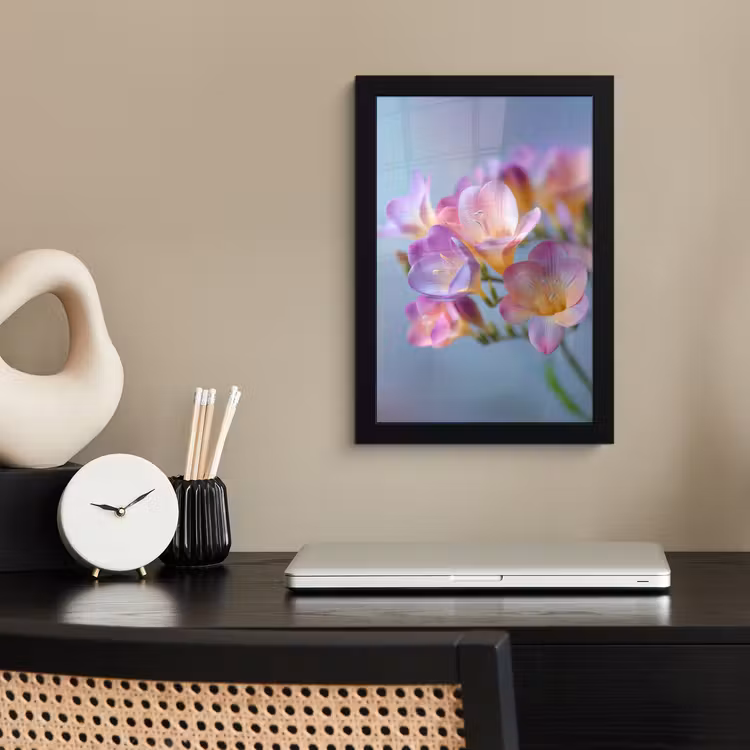 Poster met lijst - Bloemen - Paars - Overloop - Meeldraden — 3