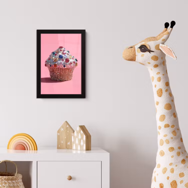 Poster met lijst - Cupcake - Kleurrijk - Edelstenen — 5