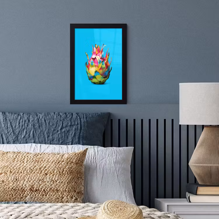Poster met lijst - Drakenfruit - Blauw - Levendig — 4