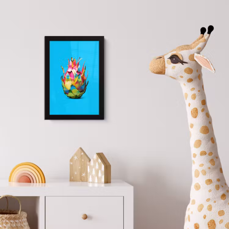 Poster met lijst - Drakenfruit - Blauw - Levendig — 5