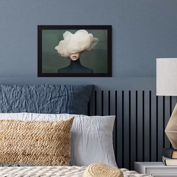 Poster met lijst - Hoed - Vrouw - Beige — 4