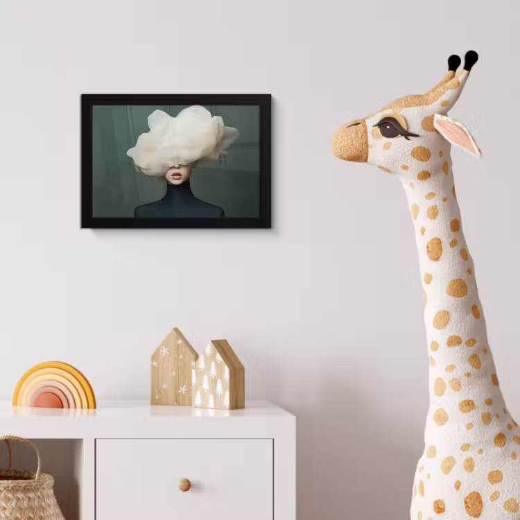 Poster met lijst - Hoed - Vrouw - Beige — 5