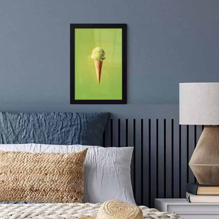 Poster met lijst - Hoorntje - Schepijs - Groen — 4