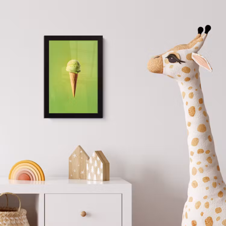 Poster met lijst - Hoorntje - Schepijs - Groen — 5