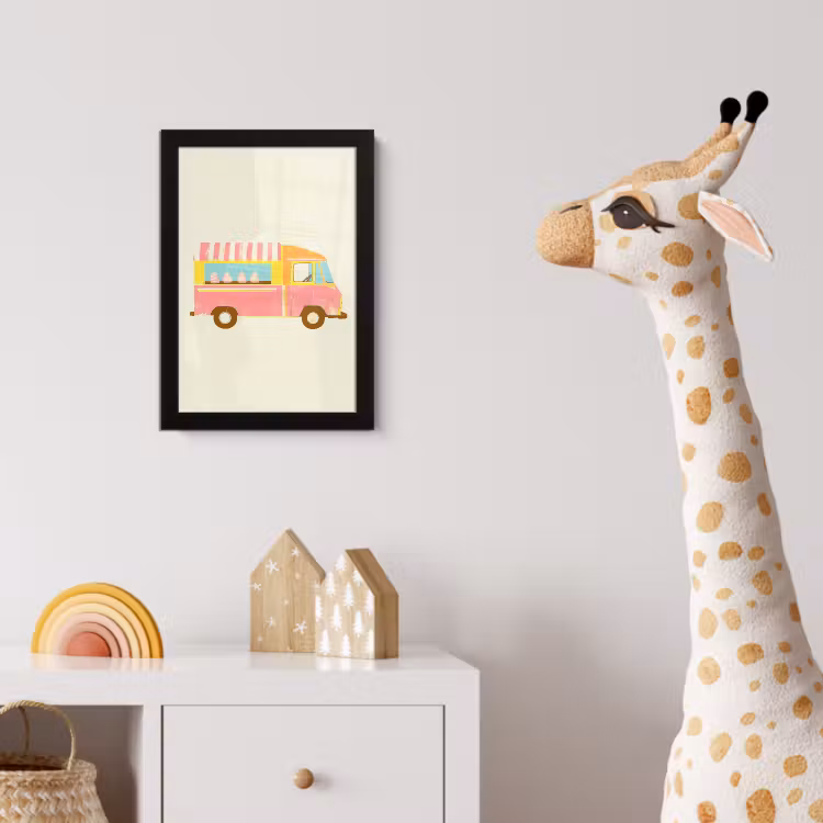 Poster met lijst - Ijskar - Retro - Softijsjes - Roze — 5