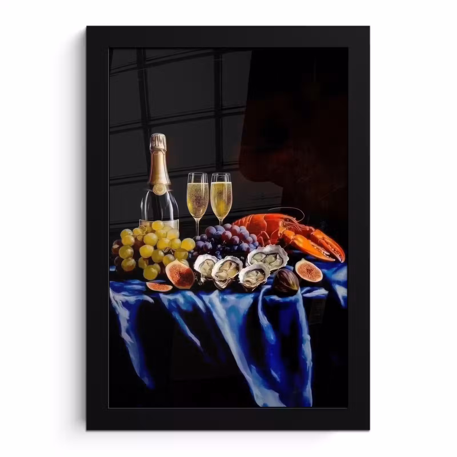 Poster met lijst - Champagne - Luxe - Oesters — 1