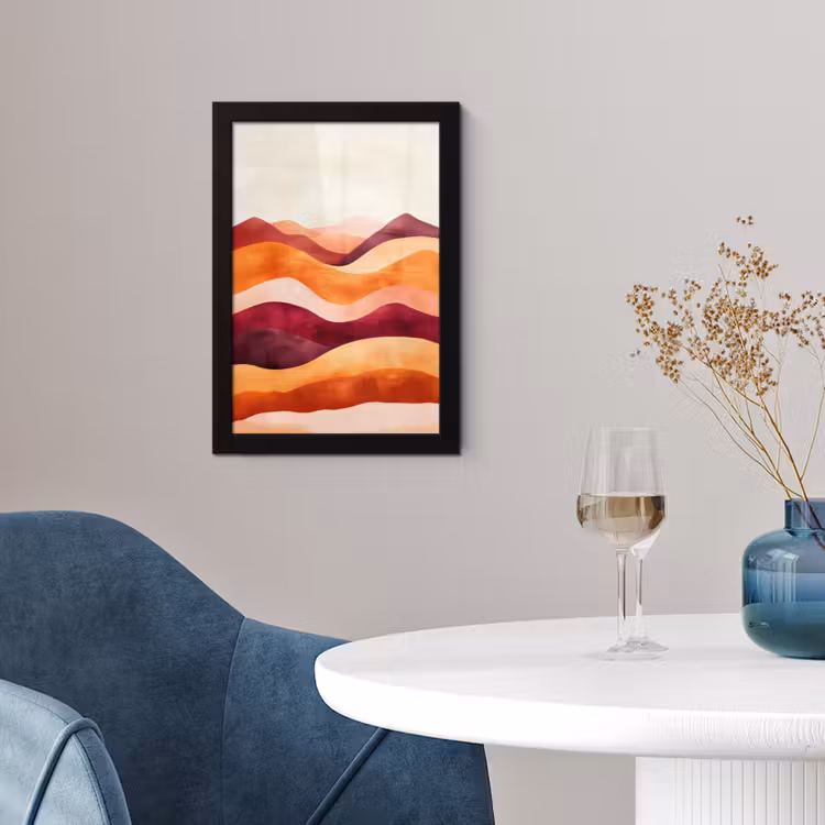 Poster met lijst - Abstract - Landschap - Golven — 2