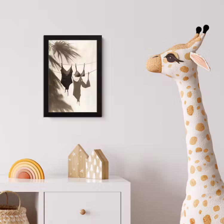 Poster met lijst - Badkleding - Palmbomen - Schaduw - Tropisch — 5