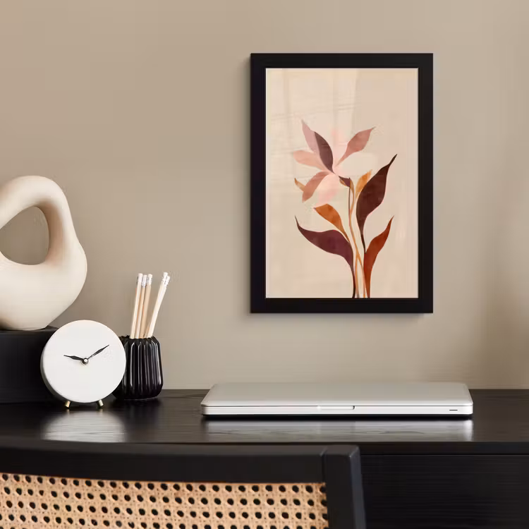 Poster met lijst - Bloemen - Blaadjes - Minimalistisch - Roze — 3