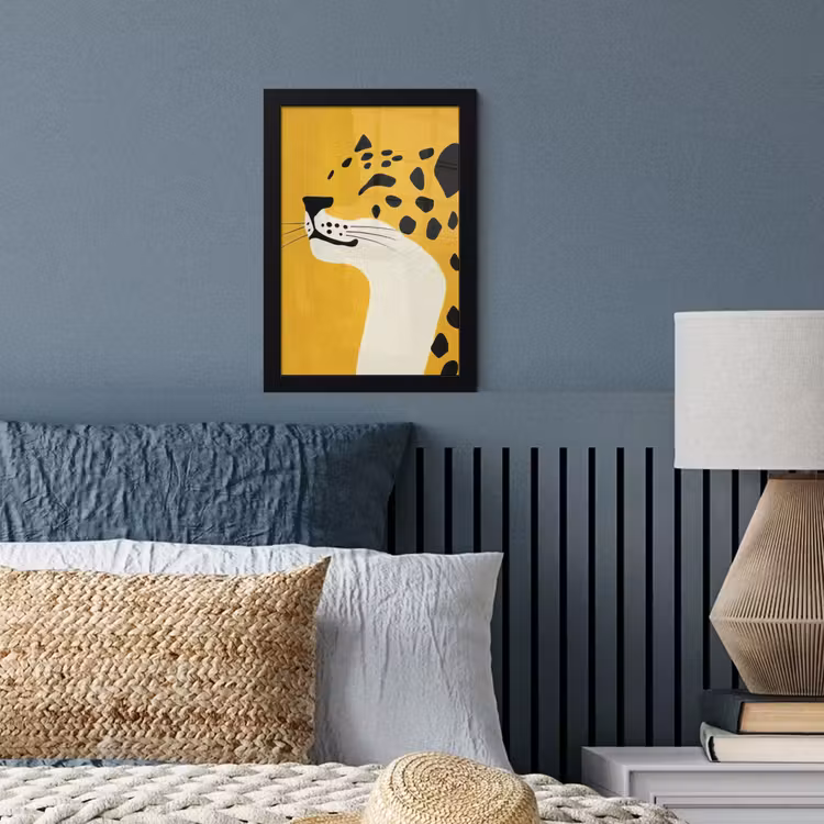 Poster met lijst - Cheetah - Illustratie - Geel — 4