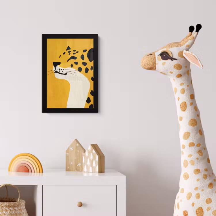 Poster met lijst - Cheetah - Illustratie - Geel — 5