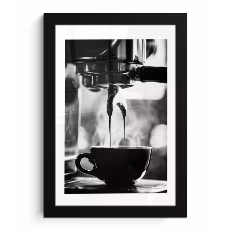 Poster met lijst - Coffee - Espresso - Koffiemachine - Kop — 1