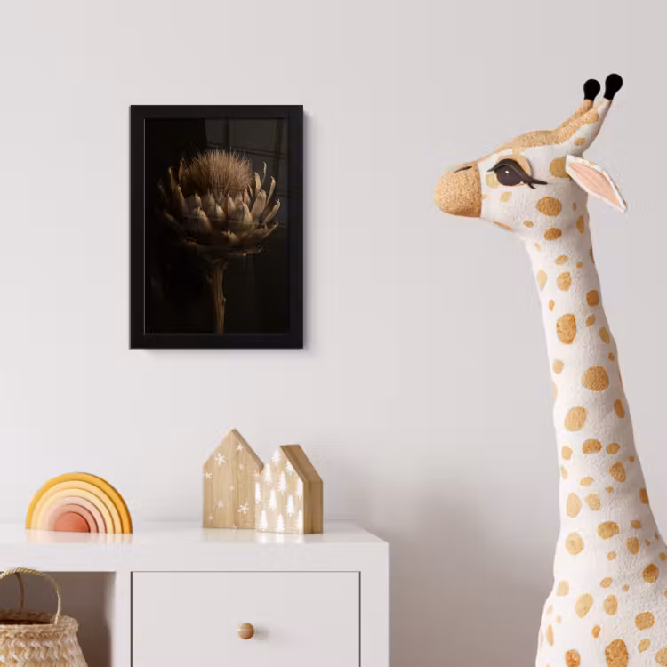 Poster met lijst - Donkerbruin - Bloem - Textuur - Artisjok — 5