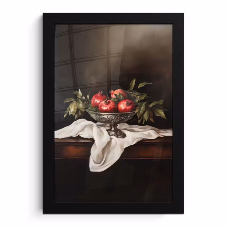 Poster met lijst - Granaatappels - Klassiek - Vintage — 1