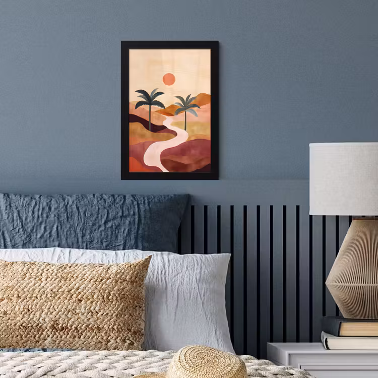 Poster met lijst - Heuvels - Palmbomen - Abstract — 4