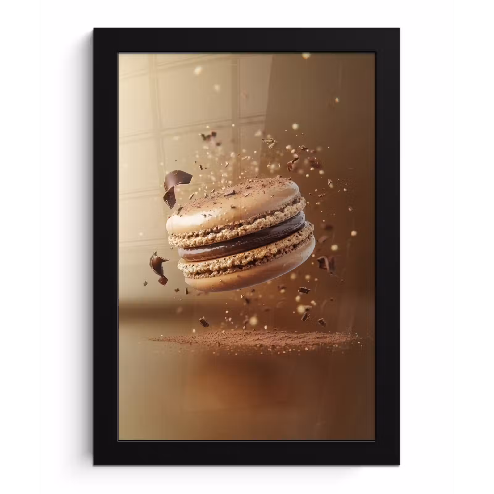 Poster met lijst - Chocolade - Macarons - Eten - Snoep — 1