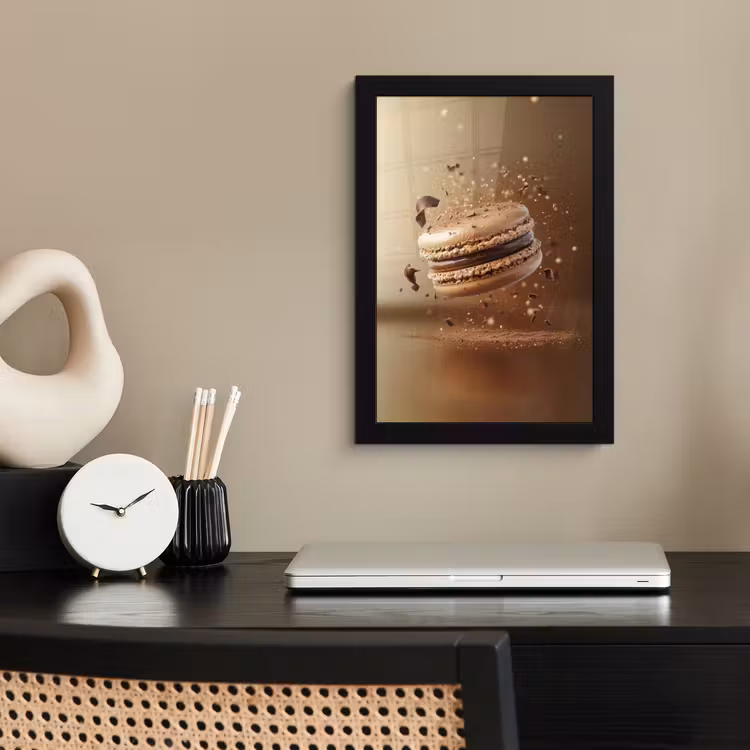 Poster met lijst - Chocolade - Macarons - Eten - Snoep — 3