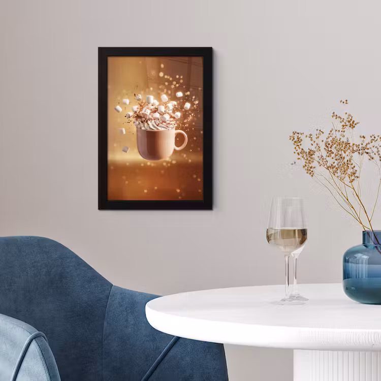 Poster met lijst - Chocomelk - Drinken - Warm - Bruin — 2