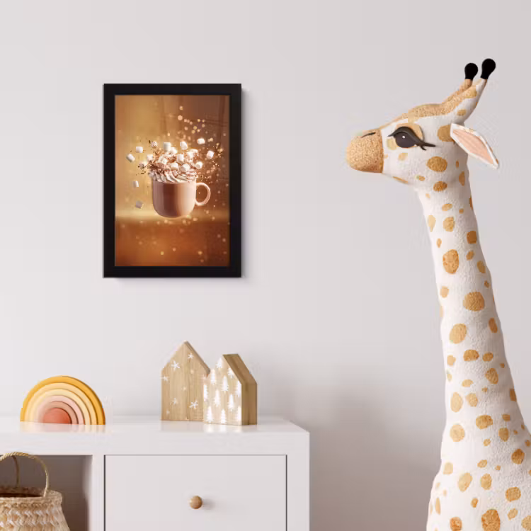 Poster met lijst - Chocomelk - Drinken - Warm - Bruin — 5