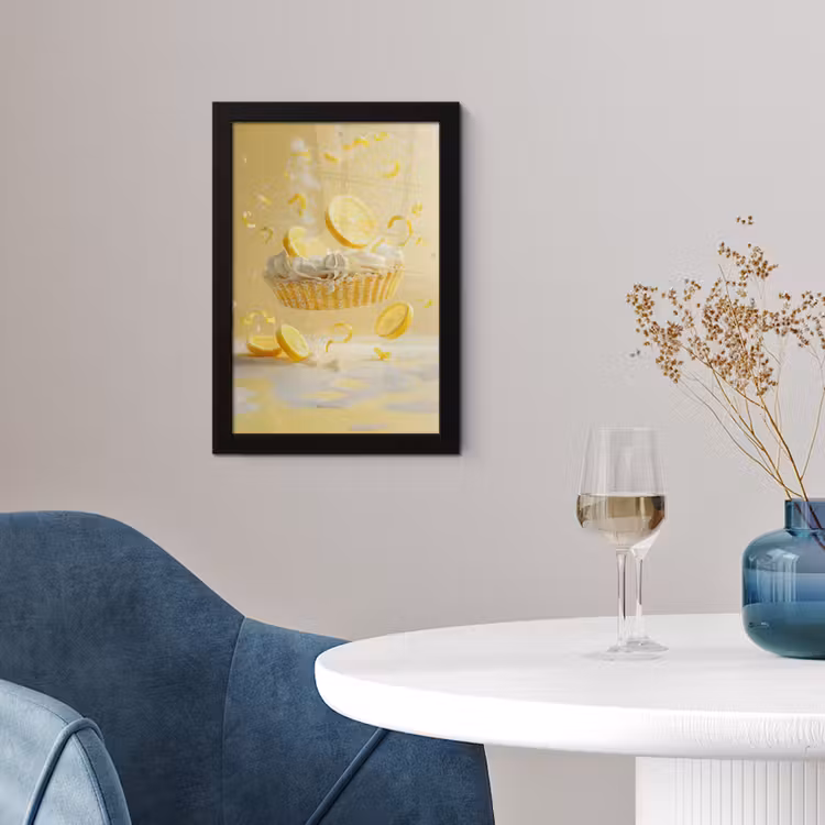 Poster met lijst - Citroen - Taart - Eten - Geel — 2