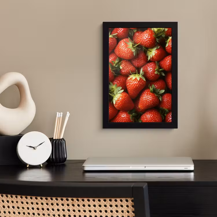 Poster met lijst - Aardbei - Fruit - Rood — 3