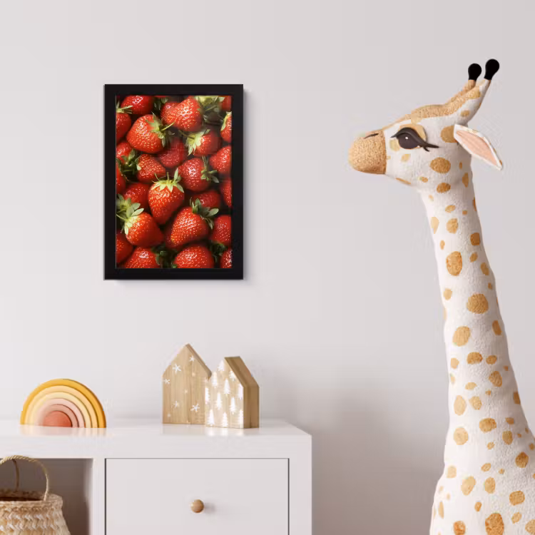 Poster met lijst - Aardbei - Fruit - Rood — 5