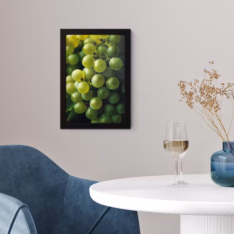 Poster met lijst - Druiven - Tros - Groen — 2
