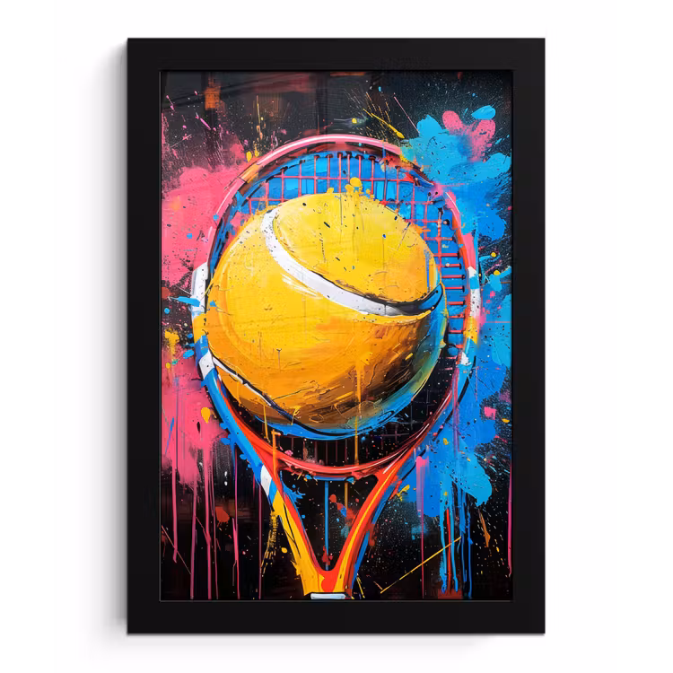 Poster met lijst - Graffiti - Tennis - Sport - Racket — 1