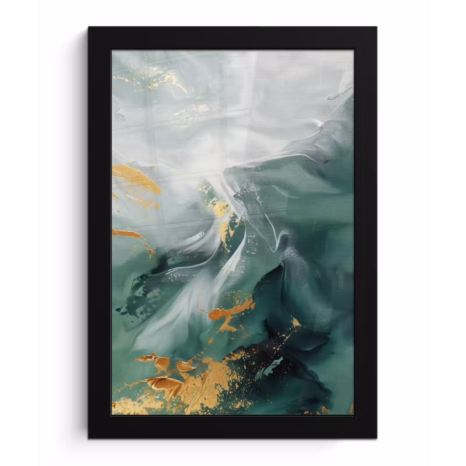 Poster met lijst - Groen - Modern - Marmer - Abstract — 1
