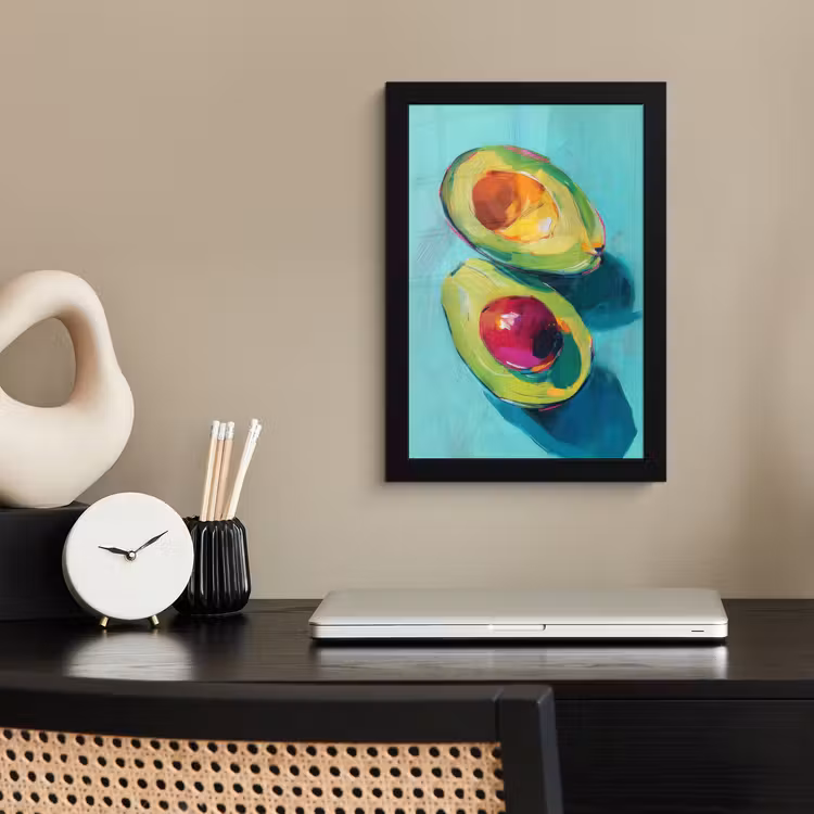 Poster met lijst - Avocado - Groen - Pit - Schaduw — 3