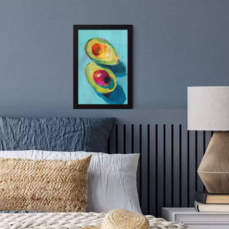Poster met lijst - Avocado - Groen - Pit - Schaduw — 4
