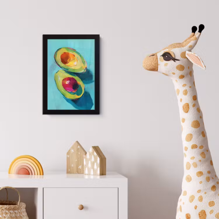 Poster met lijst - Avocado - Groen - Pit - Schaduw — 5