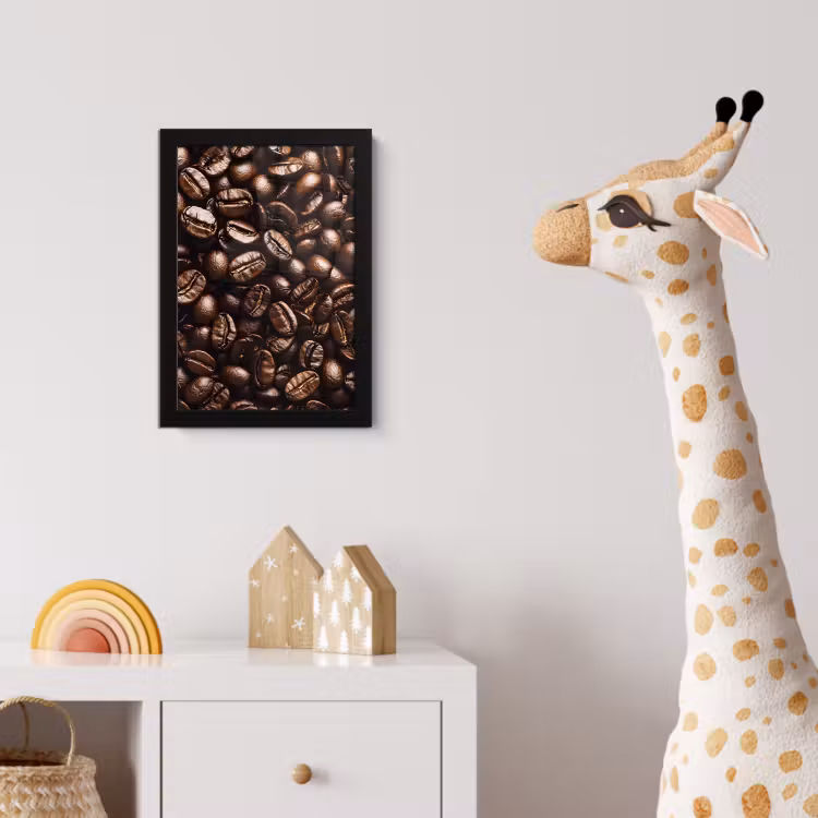 Poster met lijst - Bonen - Close-up - Donkerbruin — 5
