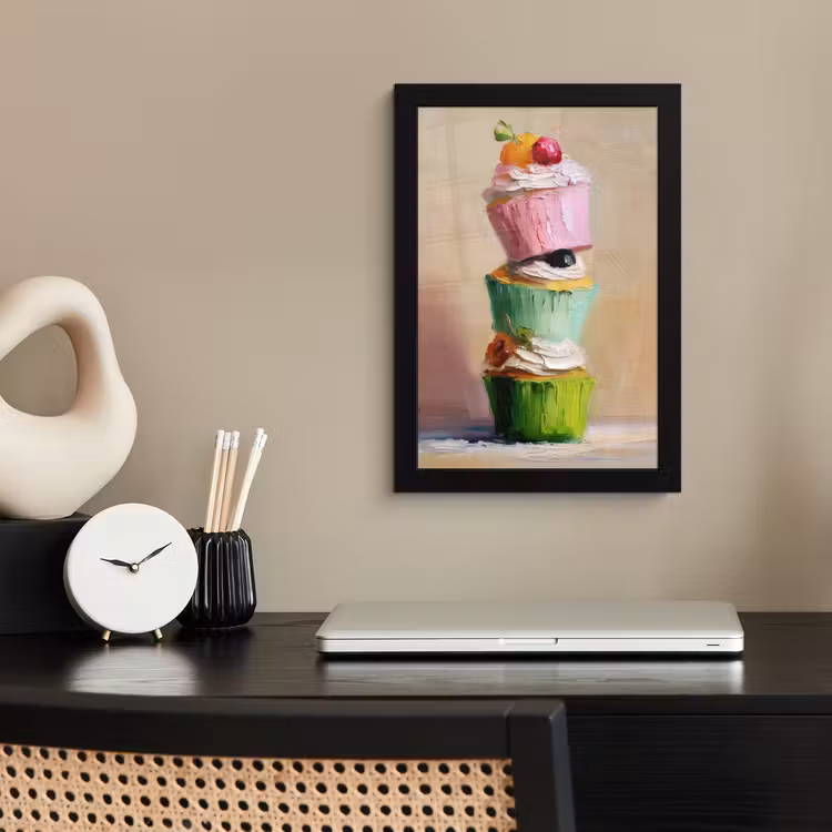 Poster met lijst - Cupcakes - Gestapeld - Kleurrijk - Fruit — 3