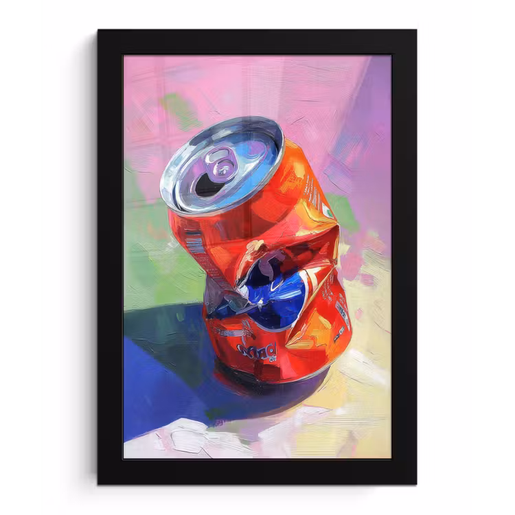 Poster met lijst - Frisdrank - Blik - Paars — 1