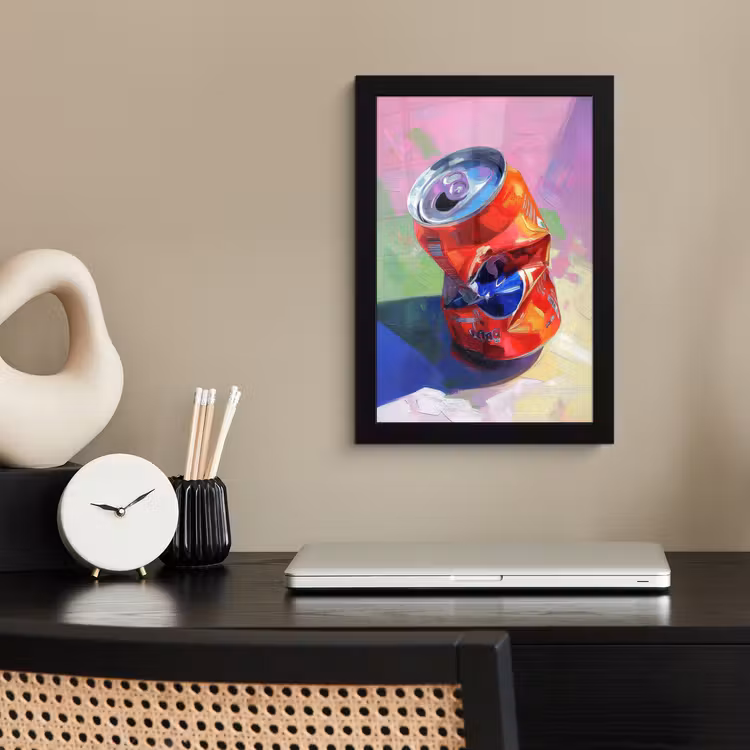 Poster met lijst - Frisdrank - Blik - Paars — 3