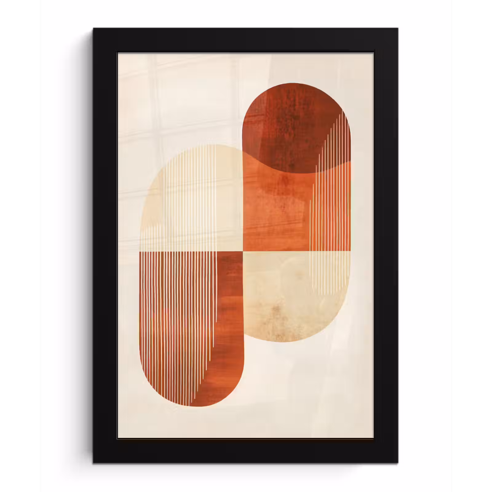 Poster met lijst - Bogen - Beige - Vormen — 1