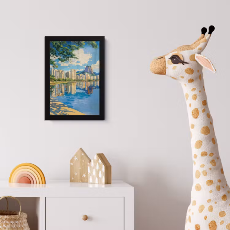Poster met lijst - Berg - Skyline - Strand - Water — 5