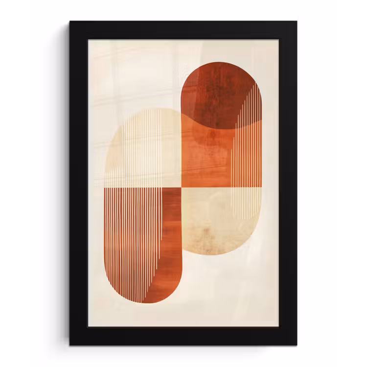 Poster met lijst - Bogen - Beige - Vormen — 1