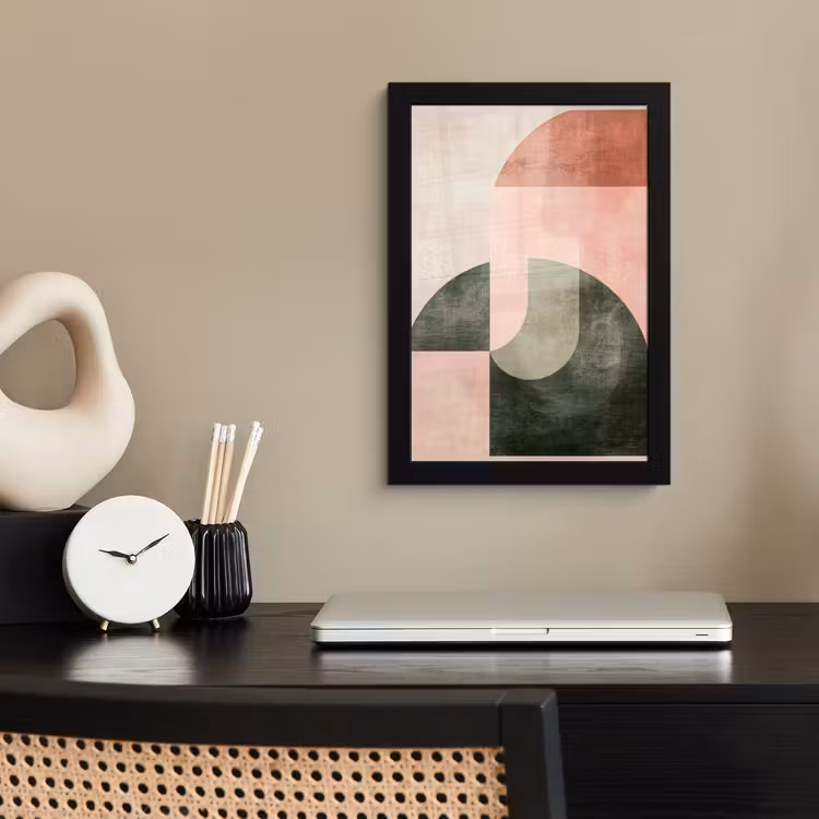 Poster met lijst - Cirkel - Abstract - Roze — 3